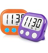 Classroom Timers for Teachers Kids Large Magnetic Digital Timer Teacher Supplies 2 Pack-Orange Pu...