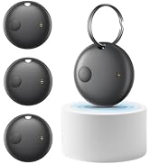 4 Pack Bluetooth Tracker, Works with Apple Find My (iOS Only, Not for Android), Smart Item Finder...