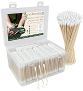 eyxformula 1000 Count Bamboo Cotton Swabs, Soft, Hypoallergenic, Sturdy, 900 Organic Cotton Ear B...