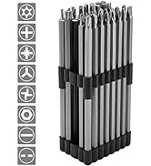 Renekton Extra Long Security Power Bit Set, 1/4" Shank, 6" Length,Premium Cr-V Steel, 32 Piece