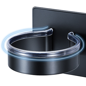 Circular wall-mounted ashtray with transparent lid and dark metal base, featuring a sleek modern design.