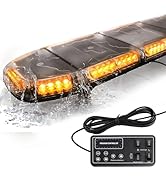 2025 Upgraded 51" Amber Strobe Light Bar Emergency Warning Security 88 LEDs Hazard Flash for Tow ...
