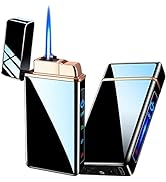 Electric Lighter,Jet Flame Lighter Electronic Arc Lighter Refillable Butane Lighter 2 in 1,Windpr...