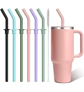 AIERSA Silicone Straw Replacement suitable for Hydro Flask Travel Tumbler 40oz with Lid and Straw...