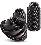 O'CREME Bakeable Plastic Mini Swirl Cake Pan, Baking Pan With Non-Stick Silicone, Reusable nonsti...