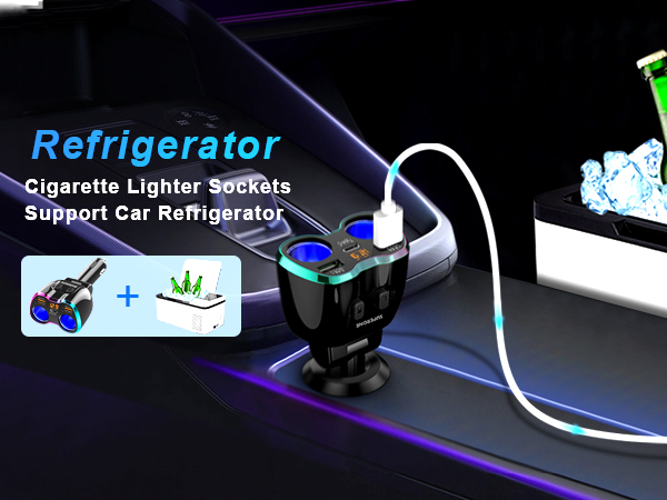  Dual cigarette lighter adapter