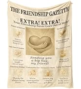 Friendship Blanket Gifts for Women, Cozy Flannel Throw Blanket 60"x50" - Unique Inspirational New...