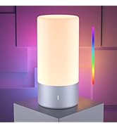 Famigreta Table Lamp, Bedside Touch Control Lamp for Bedroom 3 Level Dimmable Warm White Lights w...
