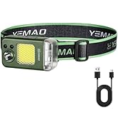 Yemao 500 Lumen Rechargeable Mini Flashlight with Magnet - Super Bright 6 Modes EDC Flashlight, T...