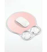 WINTOJO Ergonomic Gel Mouse Pad Wrist Rest Support for Desk, PU Base, Smooth Surface, Crystal Gel...