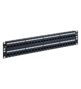 ICC CAT6A Patch Panel, UL Listed &amp; PoE++ Rated 10 Gigabit Applications, Rackmount 48 Port 2U 19-I...