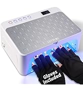 MOSKANY Cordless UV Led Nail Lamp,Large Size Gel Nail Light Professional,UV Lamp Nail Dryer for G...