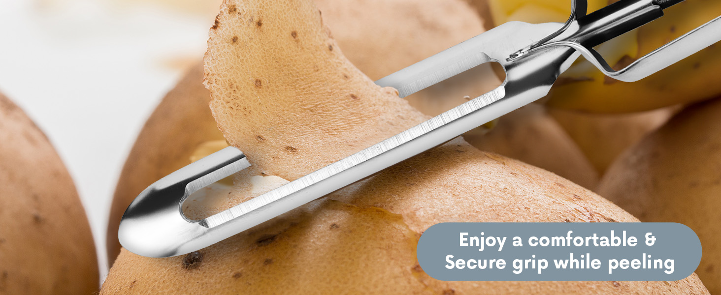 Linden Sweden Jonas Peeler Comfort Meets Safety Ergonomic Soft-grip handle peelers for kitchen