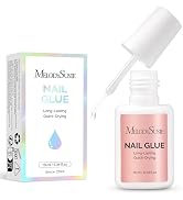 Melodysusie Brush-On Nail Glue for Acrylic Nails Press on Nails Quick-Drying Super Strong Long La...