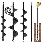 Auger Drill Bit for Planting 3 Pack with Extension - Spiral Hole Planter for Bulbs, Fence Posts, ...