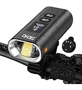 SIUYIU Rechargeable Bike Lights - Dual Color LED Beads 1600LM, 5200mAh Bike Light for Night Ridin...