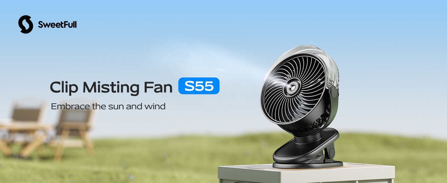 clip misting fan
