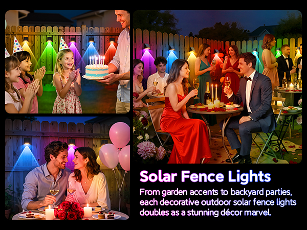 solar lights fence