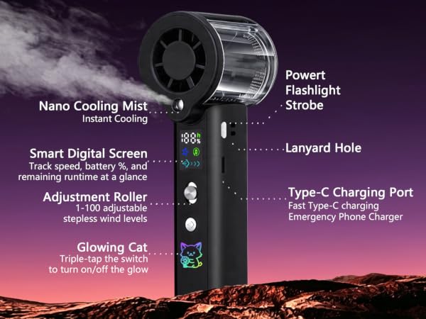 portable misting fan