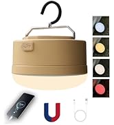 Amkulop Bright 1000LM Rechargeable LED Camping Light, 4 Modes, Tent Light with Magnetic Base, Red...
