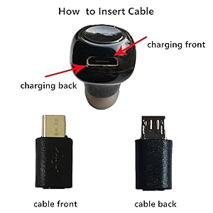 insert micro usb cable into j18 earbud