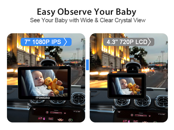 7inch car camera for baby