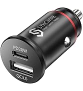 Syncwire USB C Car Charger 38W Fast USB Car Charger PD&amp;QC 3.0 Dual Port [Super Mini &amp; All Metal] ...