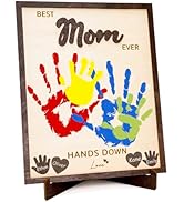 10" Display Size Mothers day gifts for mom from daughter/son - Best Mom Ever Hands Down Sign – Gi...