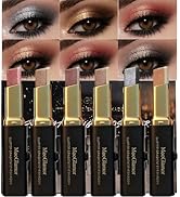 MooGlamor 6 Pcs Glitter Eye Shadow Stick Shimmer Eye Shadow Set with Two-Color Gradient and Water...