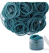 AMUU Rubber Bands 300pcs Turquoise Small blue-green Rubber Bands for Office School Home size16 El...