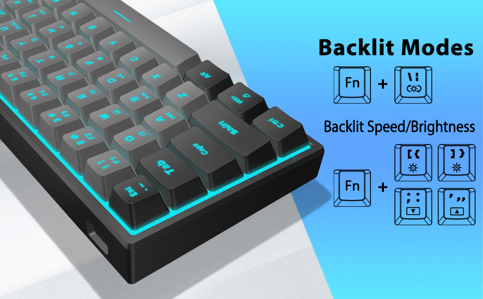 60% mechanical keyboard red switches