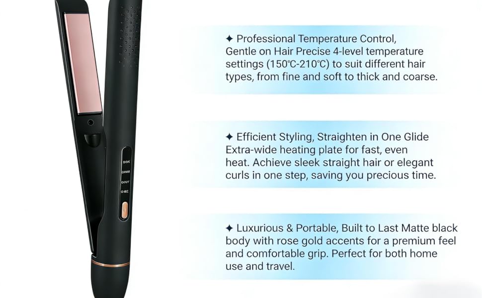 hair straightener, hair flat iron, hair stick