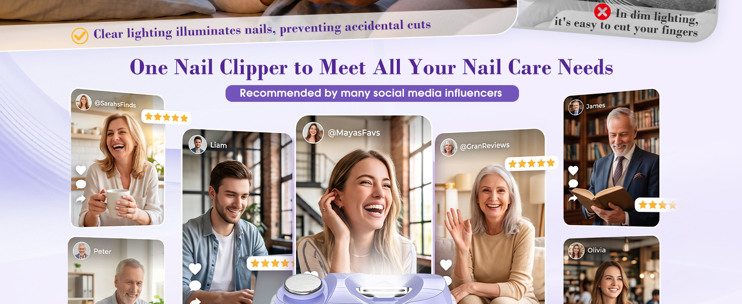 2-Speed Safe Fingernail Trimmer for All Ages