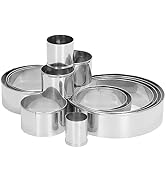 14 Pcs Cake for Baking, Food Sets for Cooking Stainless Steel Cake Rings Forming Rings, Bakeware
