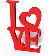 Love Sign Wooden Blocks Valentines Day Decorations V-day Gift Freestanding Love Letter Table Top ...