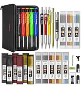 Nicpro 31 Pack Carpenter Pencil Set with Sharpener, Mechanical Carpenter Pencils with 128PCS Refi...
