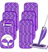 Reusable Mop Pads Refills Compatible with Swiffer Wet Jet Spray Mop, Wet Pads Refill WetJet Pads ...