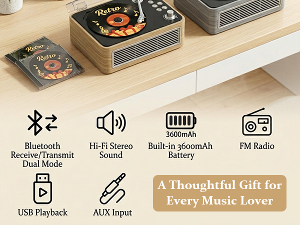 CD Player with Bluetooth