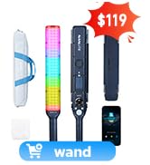 NANLITE Wand RGBW LED Light Stick 2700–7500K Bi-Color, App &amp; Onboard Control, Lightweight Handhel...