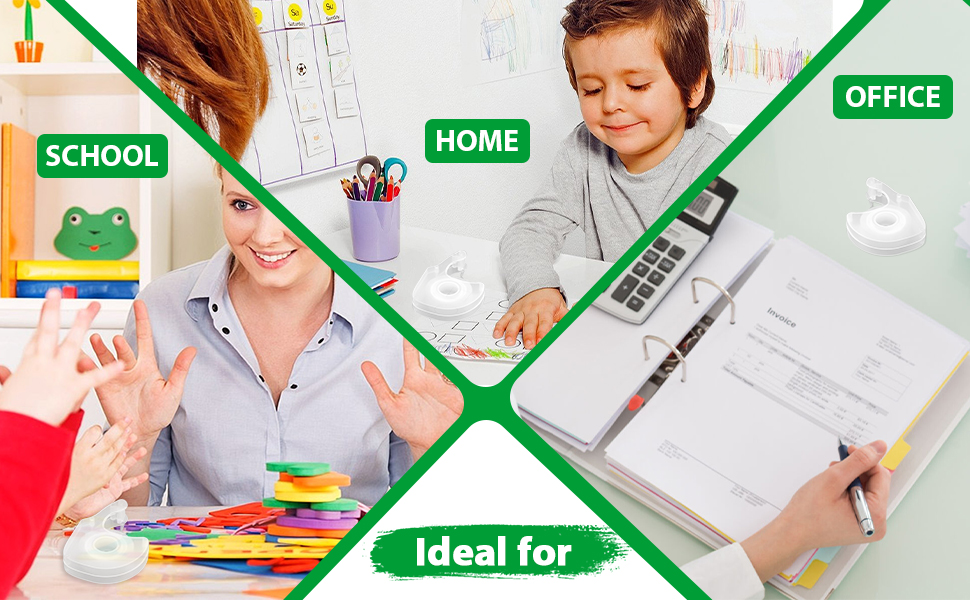 double sided tape with dispenser, 1/2 in*350 in, 4 pack