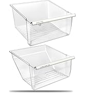 [2 Pack] Upgraded 2188656 Fridge Crisper Drawer UPPER Humidity Control Drawer &amp; 2188664 Crisper B...