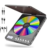 Portable CD Player with Bluetooth and FM Transmitter, 2000mAh Rechargeable Bluetooth CD Players w...