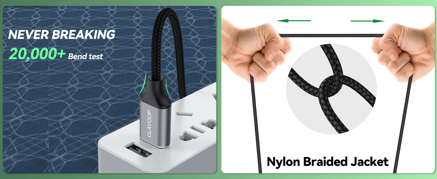 clavoop short usb extension cable