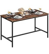 CHOEZON 47.2'' Dining Table, Rectangle Color-Blocked Kitchen Dinner Table, for 6 People, Writing ...