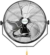 hykolity 18 in. Industrial Wall Mount Fan, 4300 CFM 3-Speeds High Velocity Fan with Sealed Motor,...