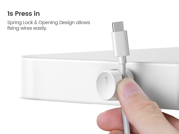 cable clips spring cord organizer cable management for desktop table side