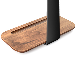 aluminum support storage base walnut