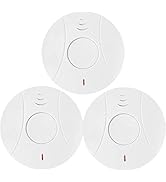 3 Pack Photoelectric Smoke and Carbon Monoxide Detector, Smoke Alarm Sealed-in 10 Year Lithium Ba...