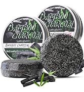 Loobexery 2PCS Bamboo Charcoal Shampoo Bar for Gray Hair, Black Soap for Gray Hair Natural Organi...