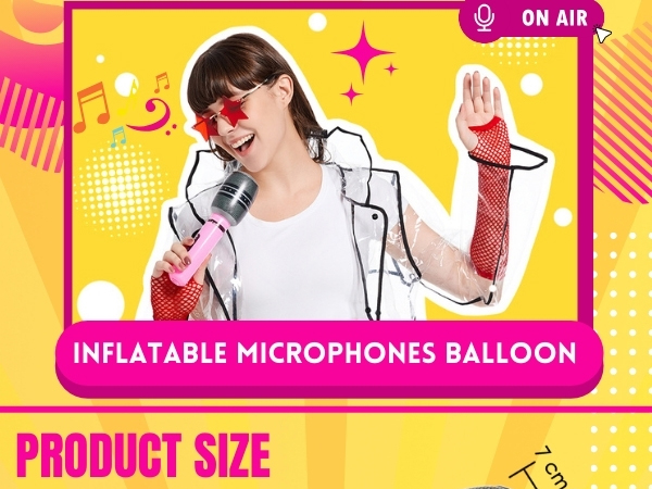 6 Pieces 25cm Inflatable Microphones Balloon